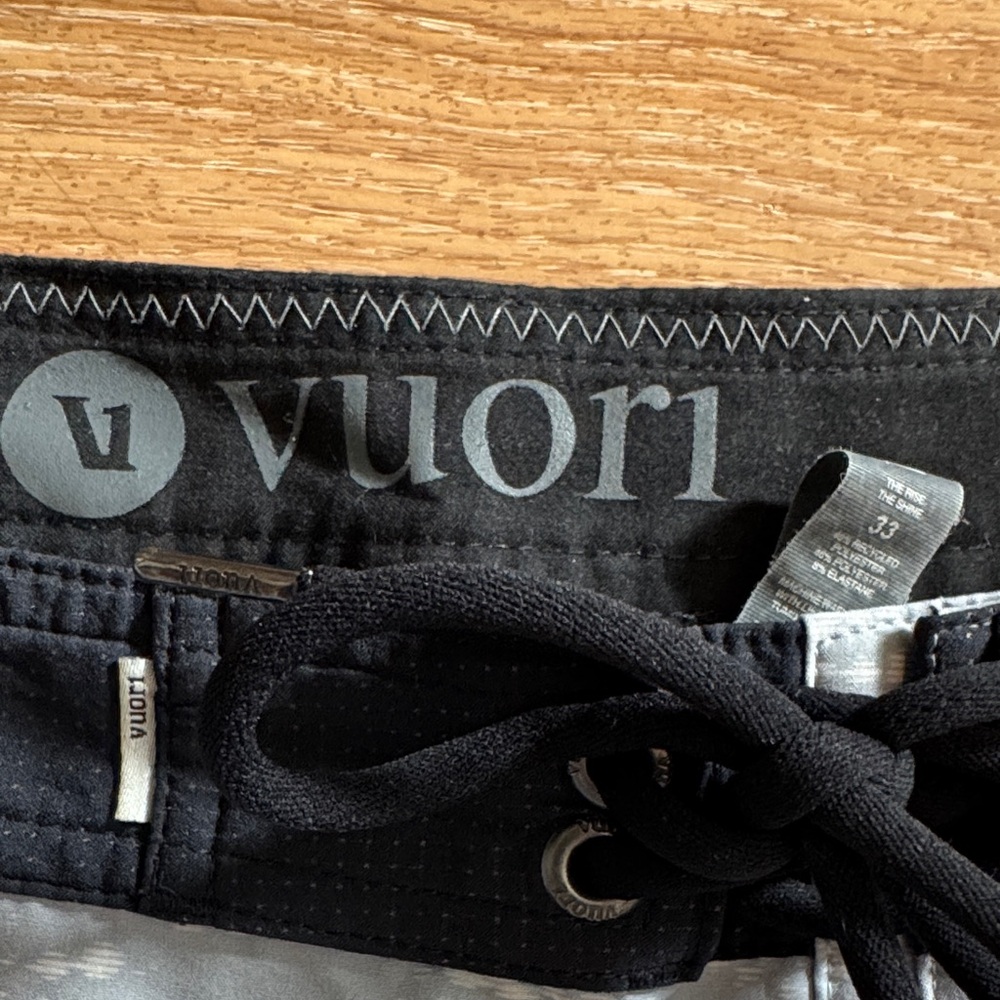 Vuori Light Gray Swim Trunks with Black Accents - Picture 2 of 6